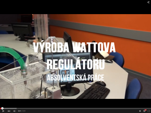 Video: tvorba absolventská práce - Patrik Pavlát - Wattův odstředivý regulátor
